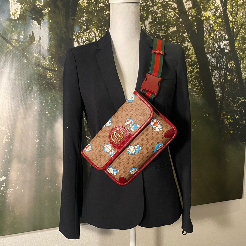 NWT Gucci x Doraemon GG Belt Bag Ltd Ed 2021 COA